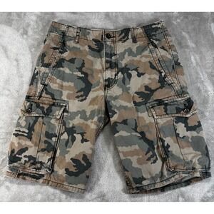 Levis Cargo Camo Shorts Mens W29 31x10 White Tab Green Brown Utility Military